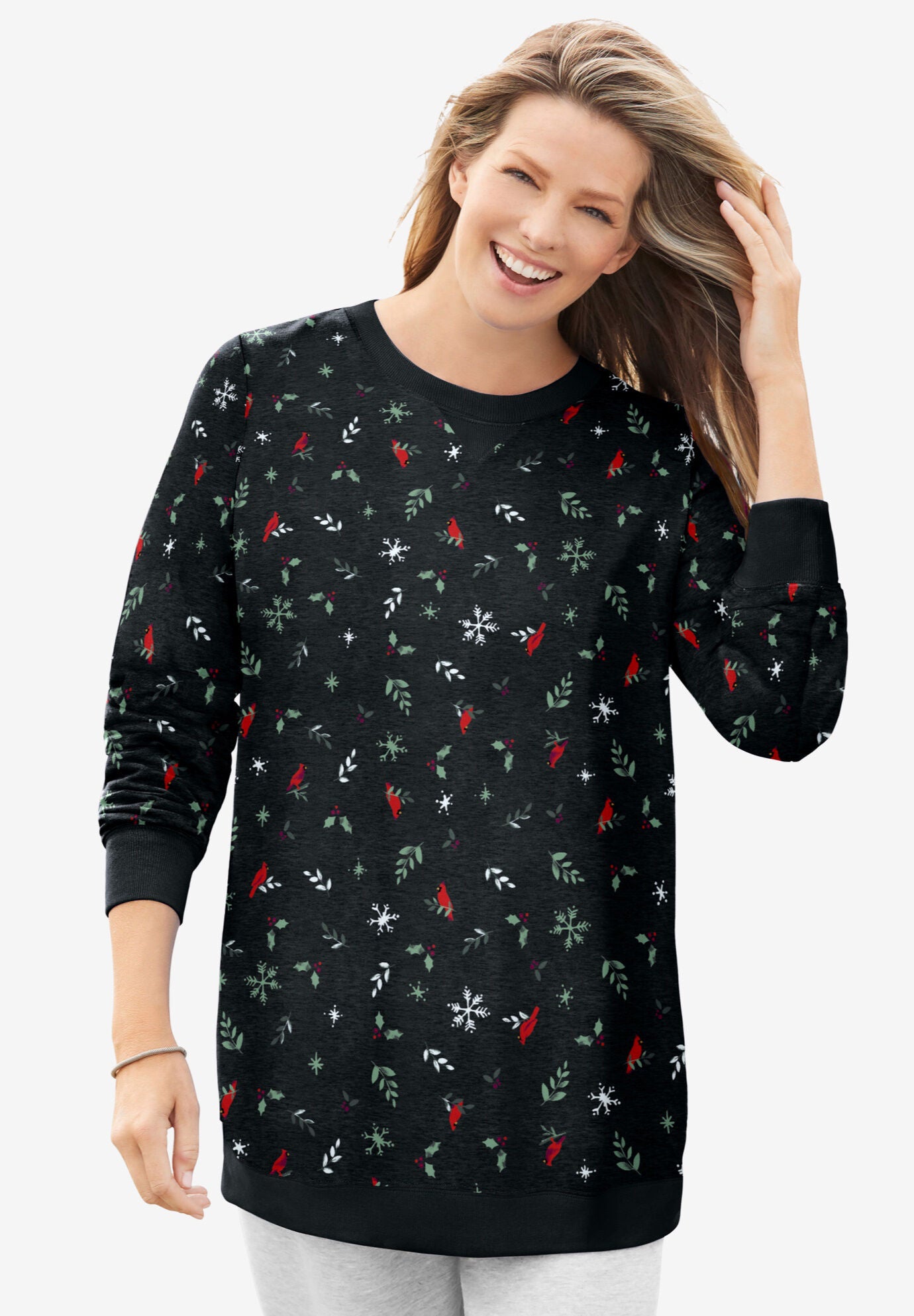 Woman within fleece sweatshirt Clearance