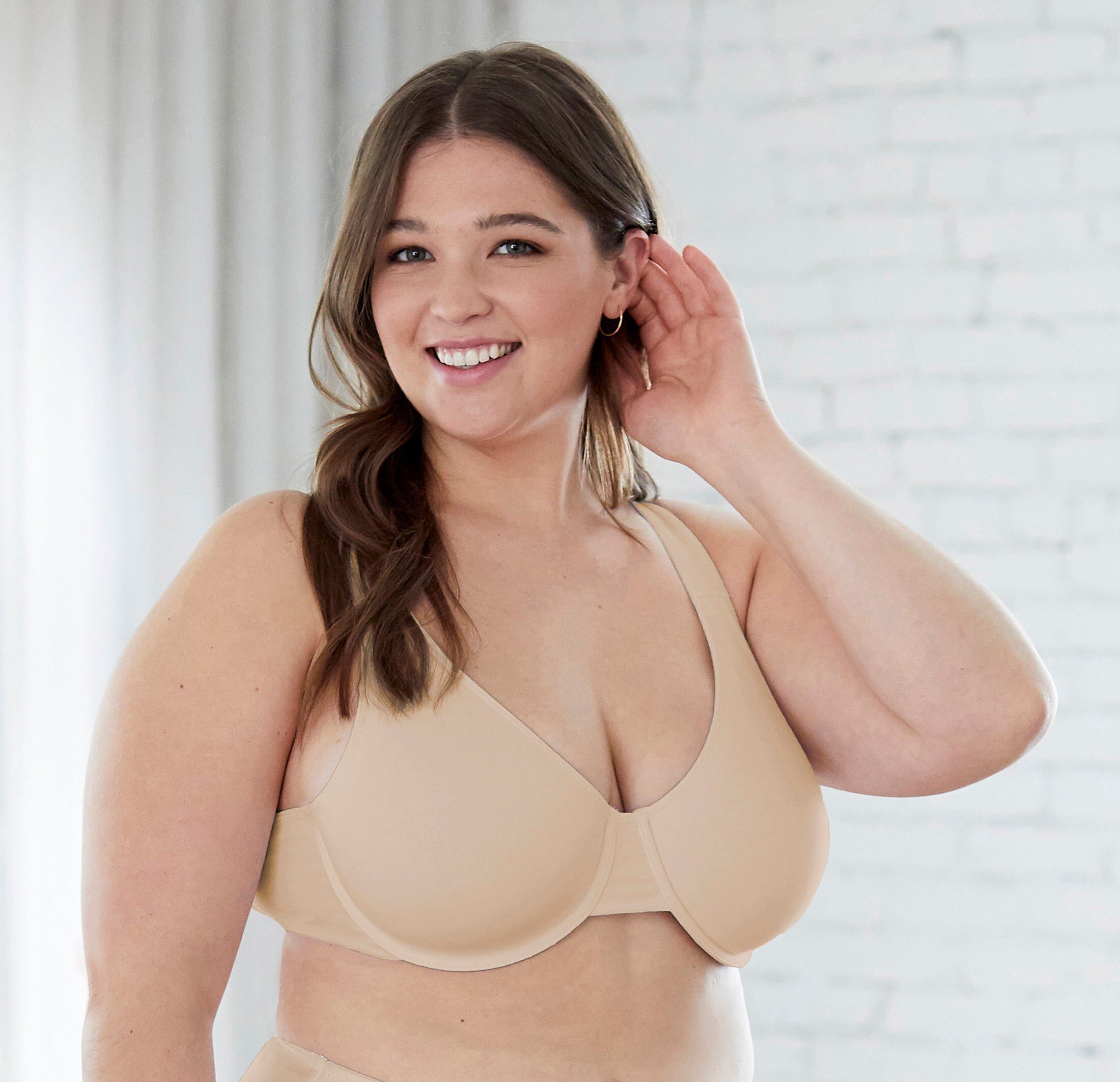 Bestform 5000100 Everyday Unlined Cotton Stretch T-Shirt Bra With Underwire Support, SAND, alternate image number 2