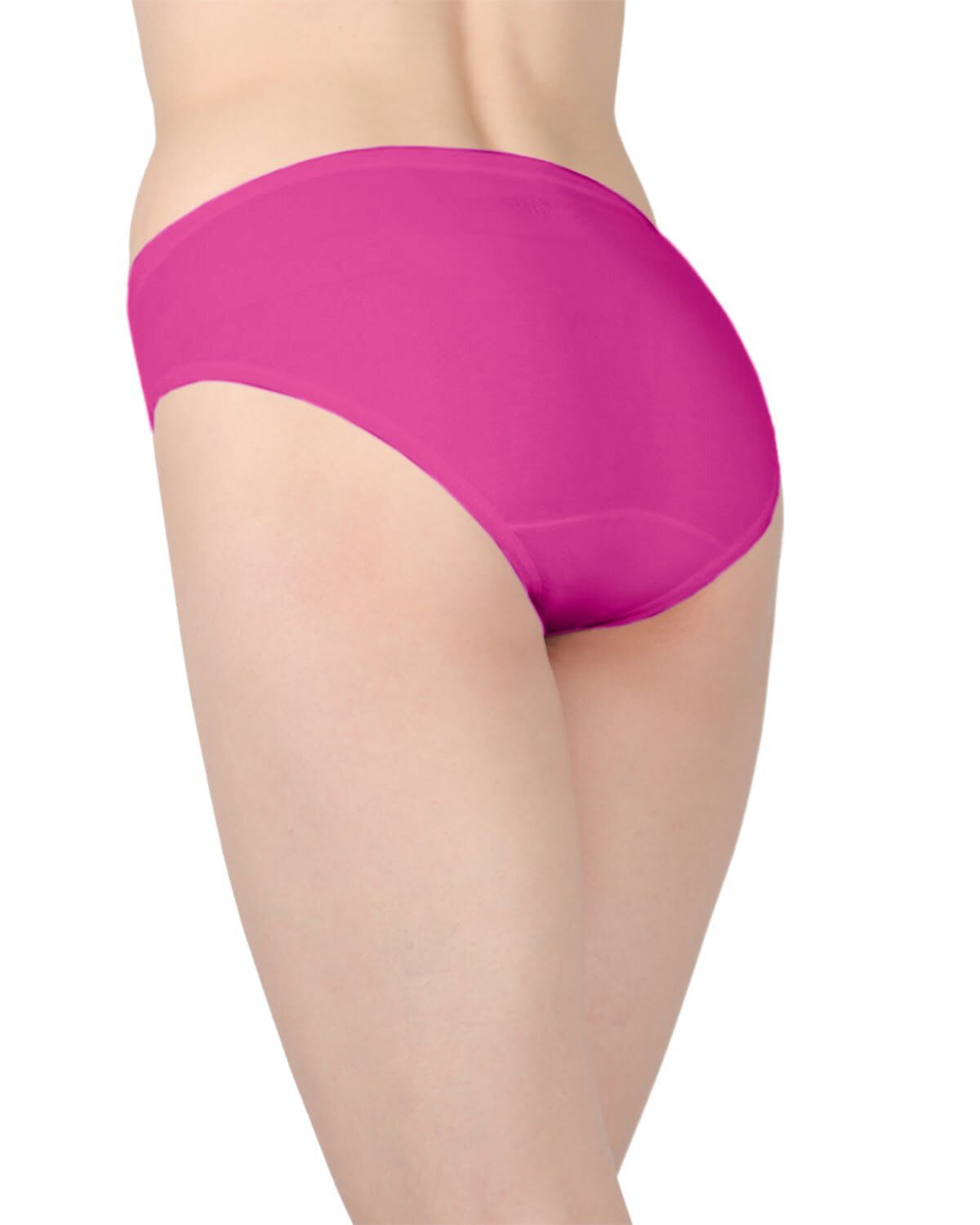 Combed Cotton Basic Hipster Panties 3 Pack, FUCHSIA PINK, alternate image number 4