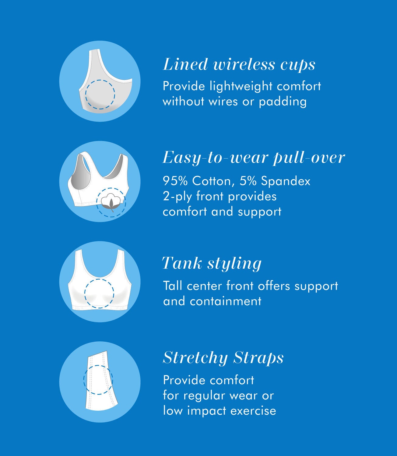 Bestform Tank Style Sports Bra 3-Pack - 5009012PP, WHITE BLUE GREY, alternate image number 6