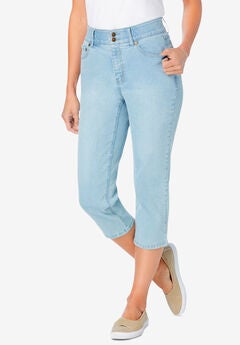 Secret Solutions™ Tummy Smoothing Denim Jean Capri