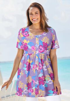 Short-Sleeve Empire Waist Tunic