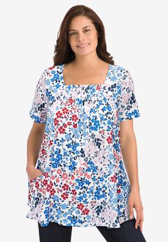 Plus Size Square Neck Dresses