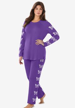 Dreams & Co® Side Print Pajama Set