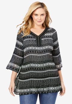 Embellished Pleated Blouse