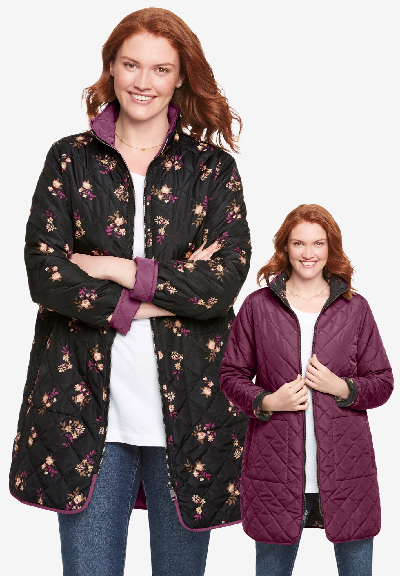 Woman within sales outerwear