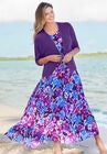 Rib Trim Cardigan Shrug, , alternate image number null