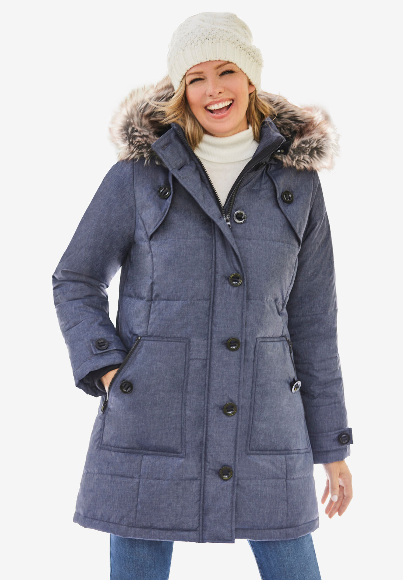 woman within quilted jacket