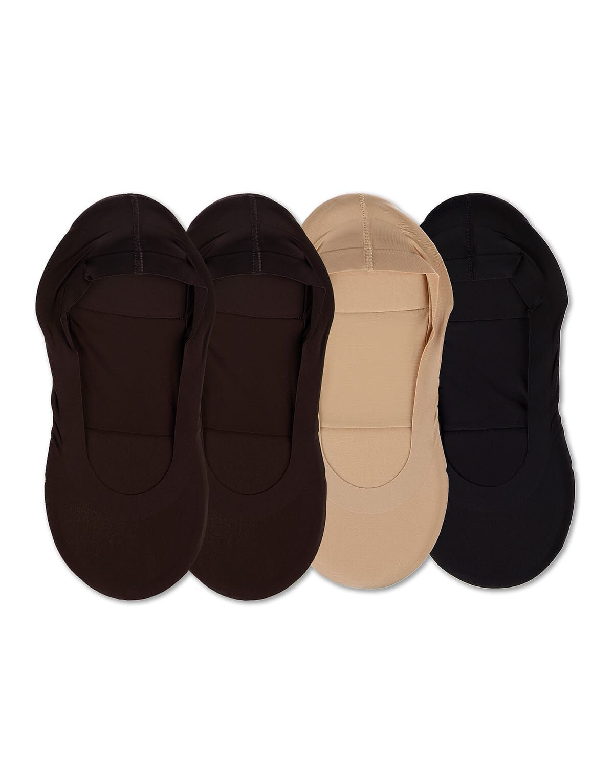 4 Pairs Women's Cushioned Fine Edge No-Show Sock Liner