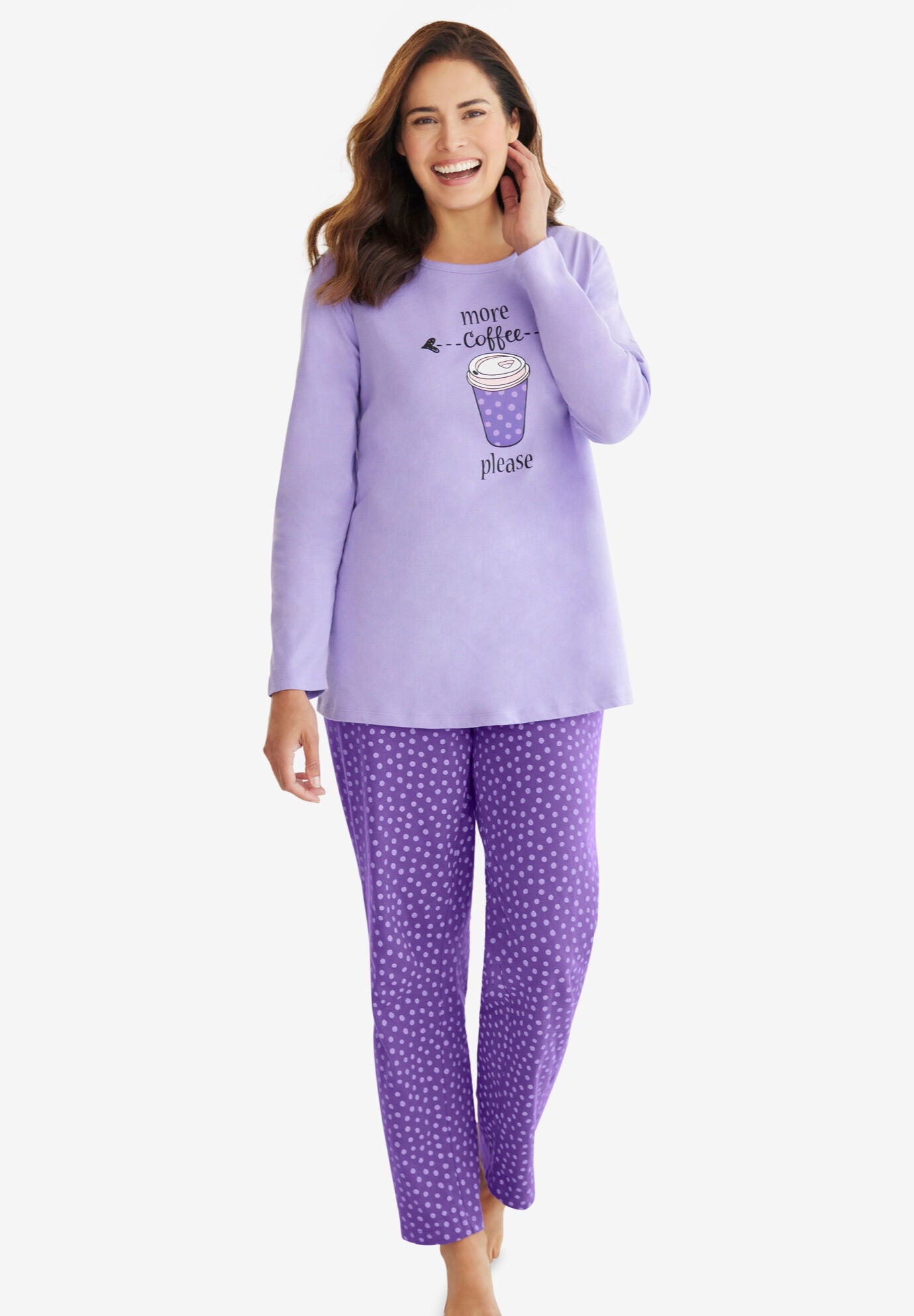 Purple ladies pyjamas best sale