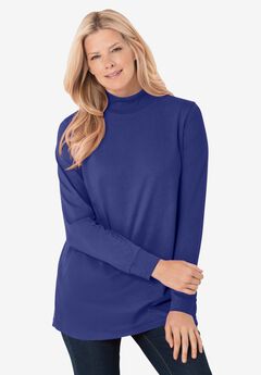 Perfect Long-Sleeve Mockneck Tee