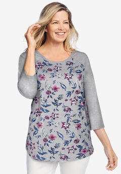 Three-Quarter Sleeve Baseball Tee