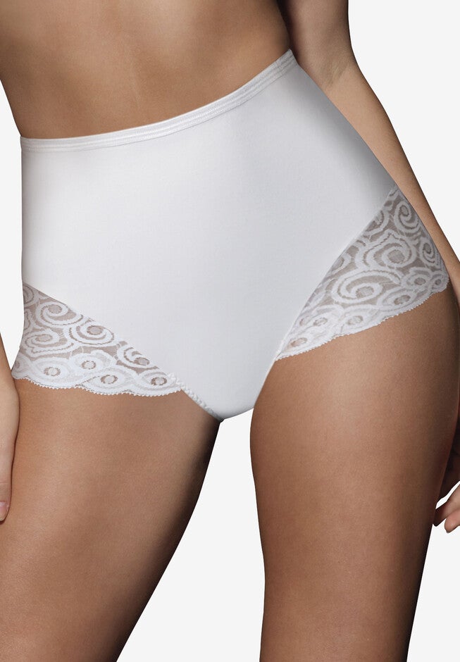 Shaping Brief with Lace Firm Control 2-Pack , WHITE, hi-res image number 0