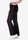 Stretch Cotton Side-Stripe Bootcut Pant, , alternate image number null