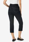 Perfect Denim Capri With Button Trim, , on-hover image number null