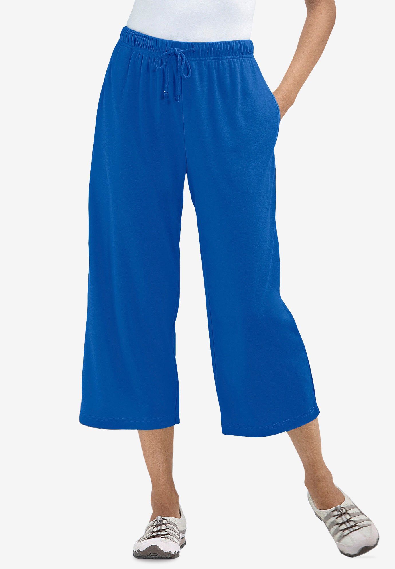 Sport-Knit Pull-On Capri Pants