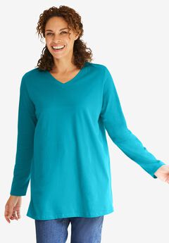 Perfect Long-Sleeve V-Neck Tunic