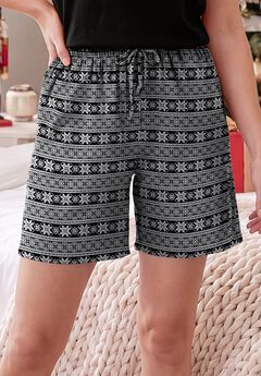 Print Pajama Shorts