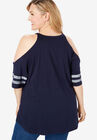 MLB Cold-Shoulder Logo Tee, , on-hover image number null