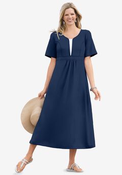 Navy Plus Size Maxi Dresses