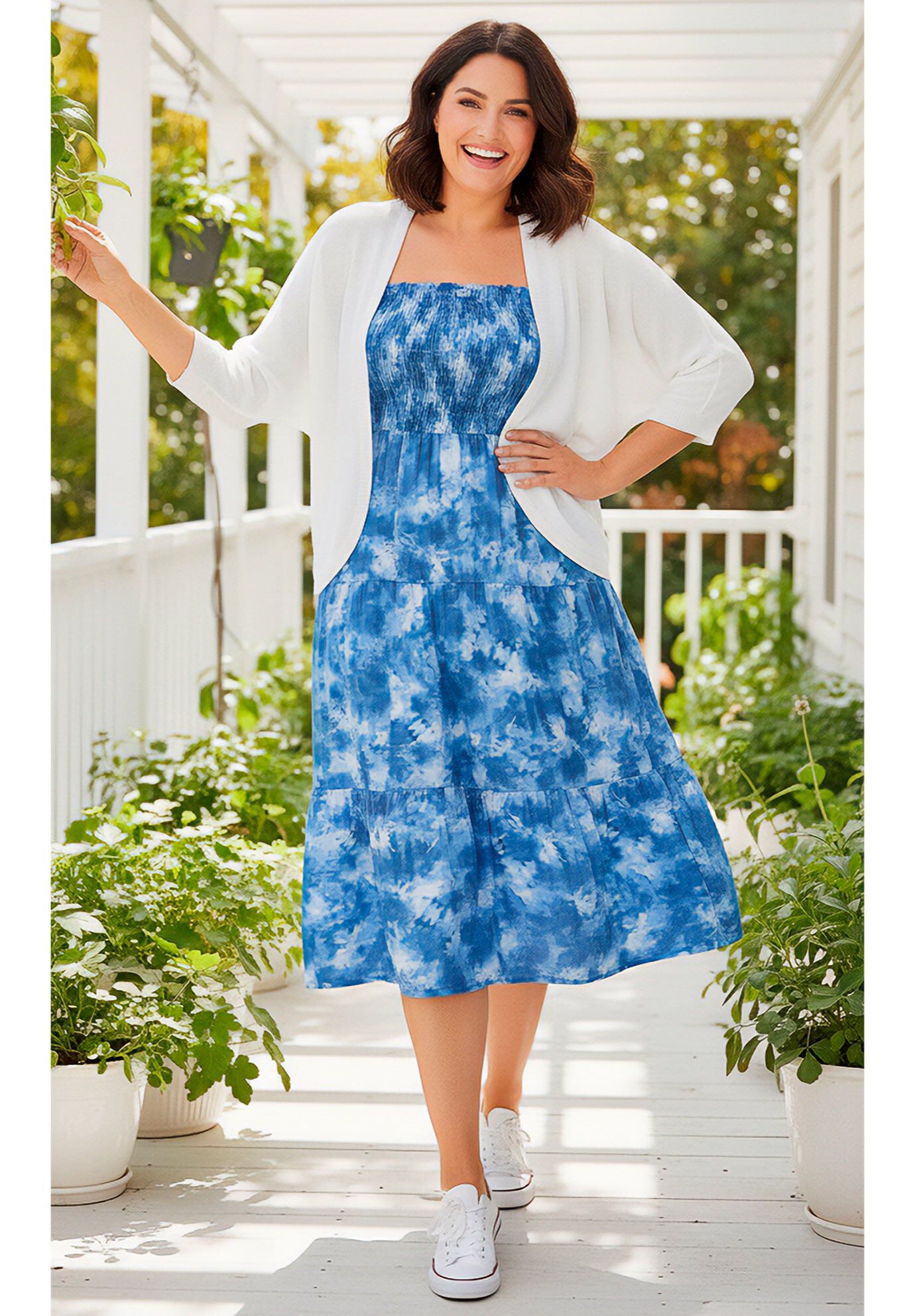 Rib Trim Cardigan Shrug Sweater