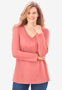 Perfect Long-Sleeve V-Neck Tee