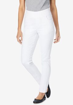 Flex-Fit Slim-Leg Pull-On Gap-Free Stretch-Denim Jeans