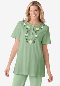 7-Day Embroidered Pointelle Tunic