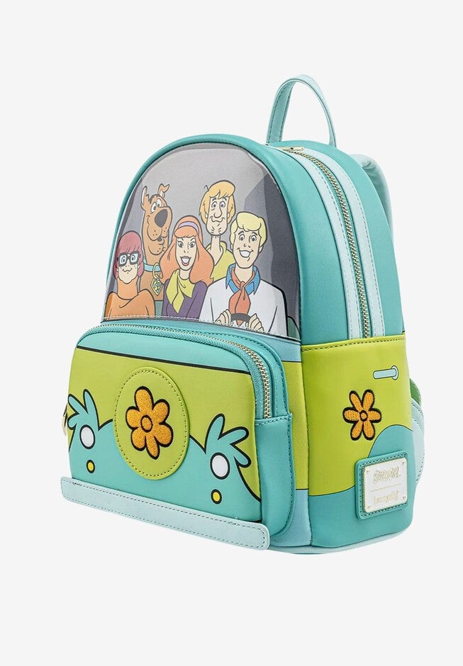Loungefly x Scooby Doo Mystery Machine Mini Backpack Shoulder Bag Purse, BLUE, alternate image number null