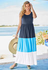 Color Block Tiered Dress, , alternate image number null
