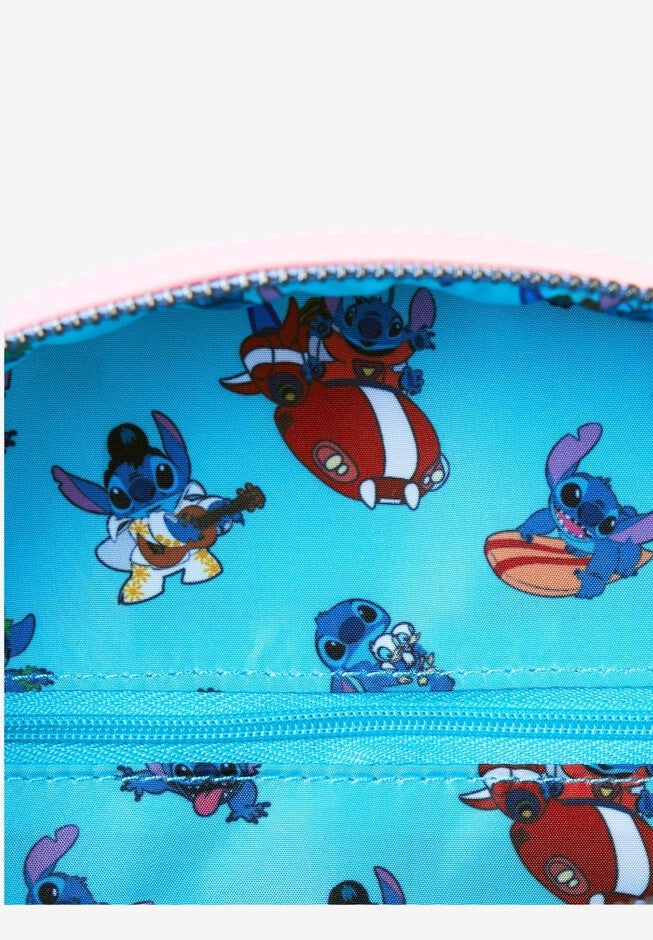 Loungefly x Disney Stitch Color Block Mini Backpack, BLUE, alternate image number 3
