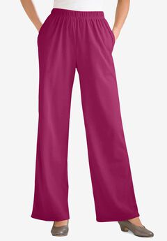 7-Day Knit Wide-Leg Pull-On Pants