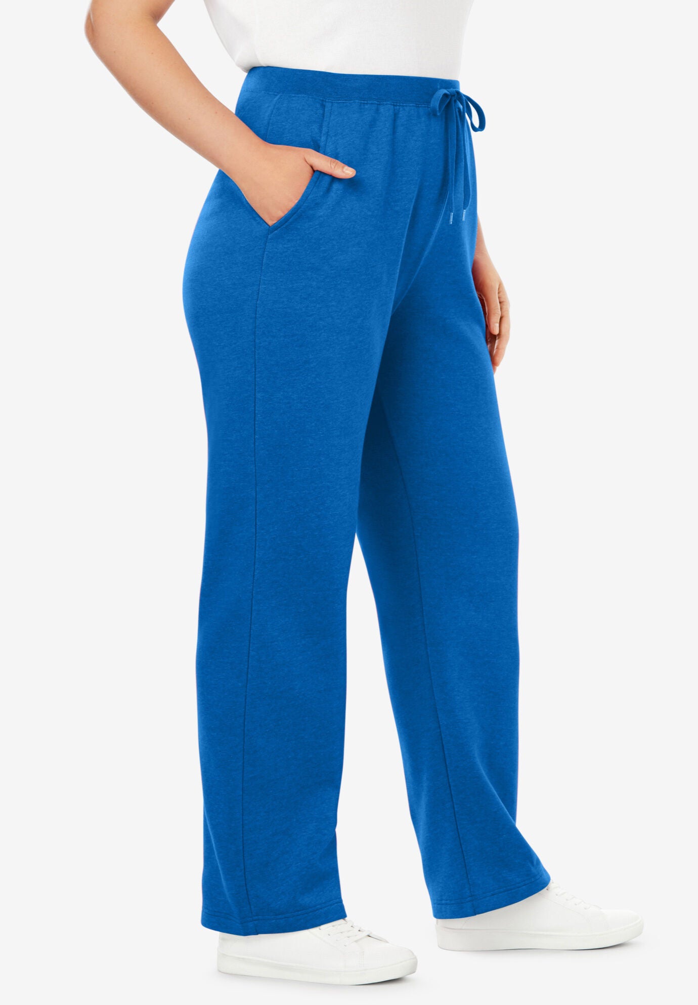 Fleece Sweatpant with Pockets – Better Fit, Bright Cobalt | Woman 