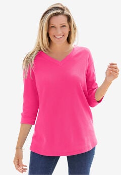 Three-Quarter Sleeve Thermal Sweatshirt
