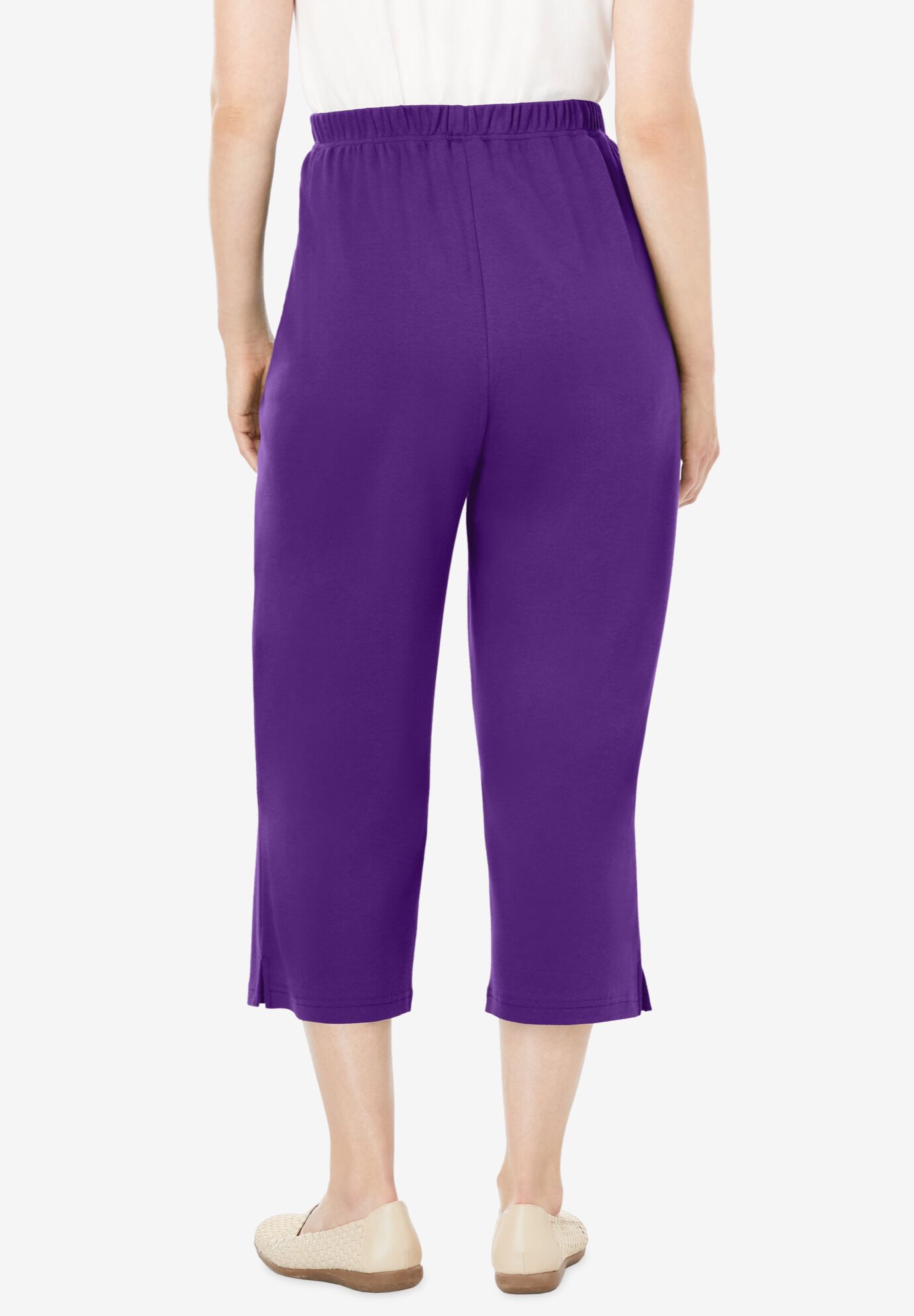 Woman within knit capris cheap