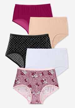 Full Coverage Stretch Cotton Brief 5 Pack