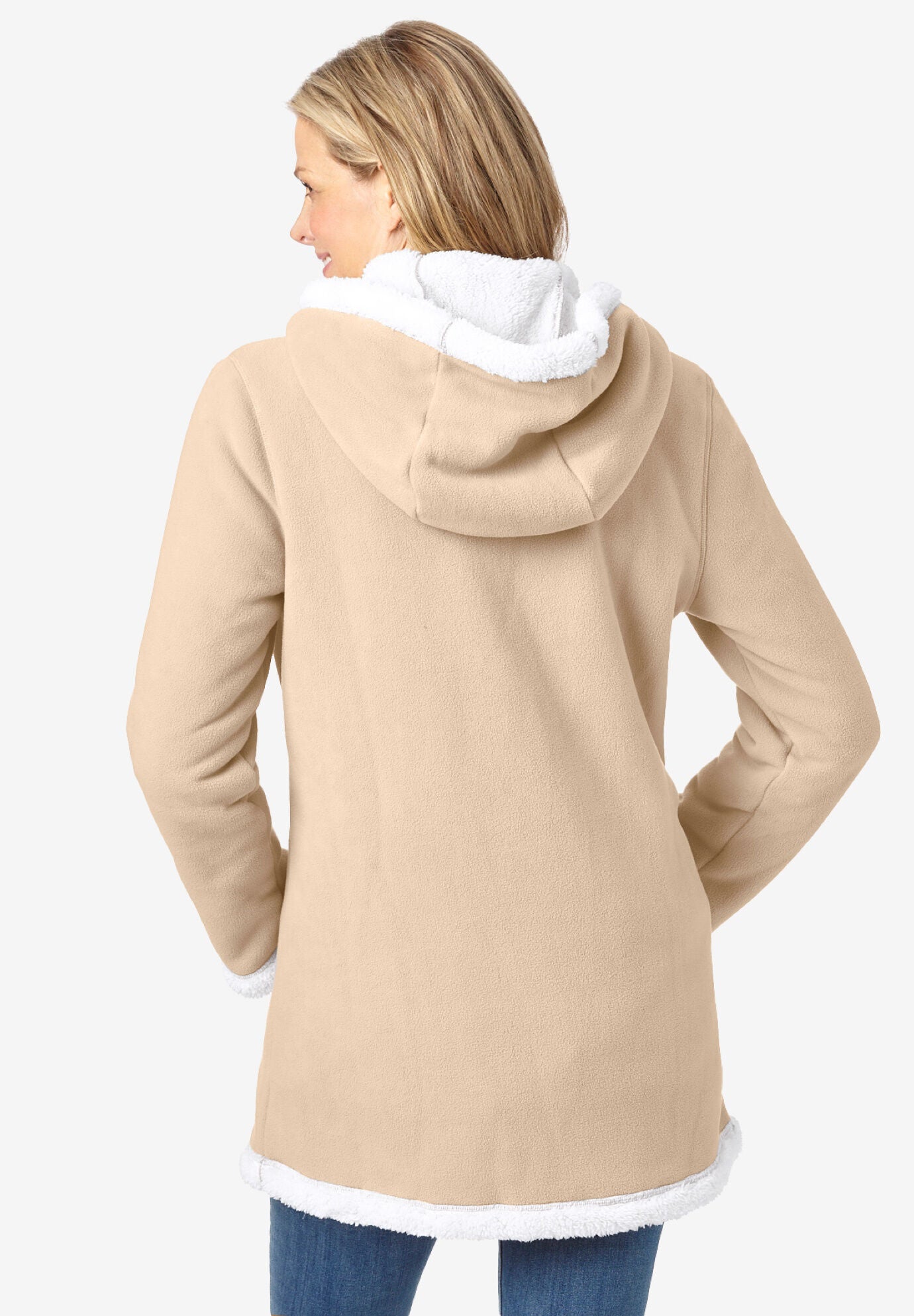 Sherpa Lined Jacket with Hood Totes Black Black Woman Within