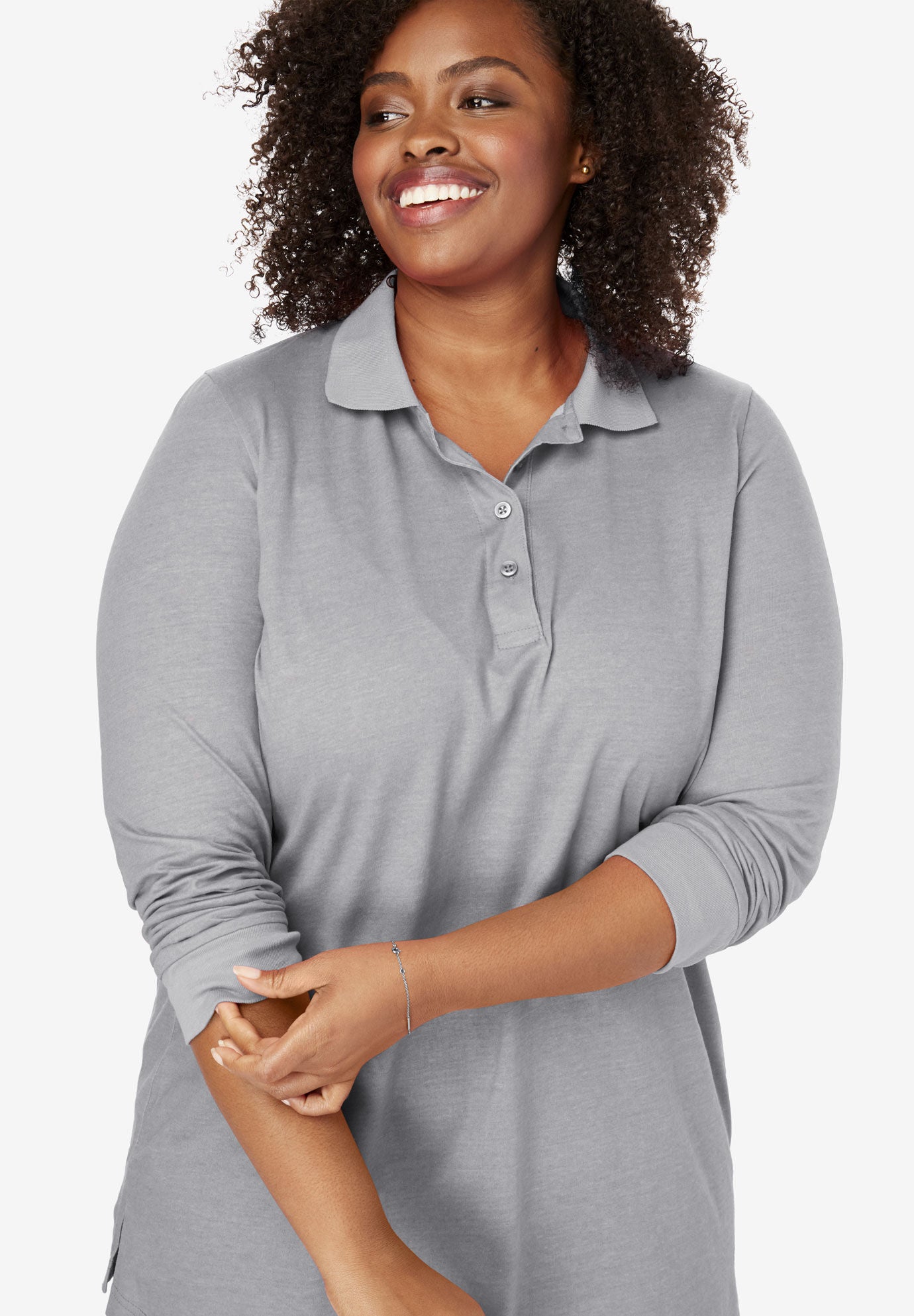 plus size long sleeve polo shirts