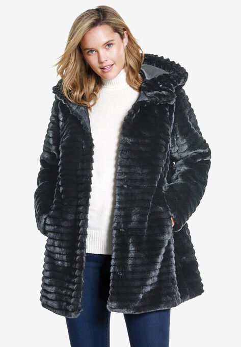 Faux Fur Coat Plus Sizefaux Fur Coats Woman Within