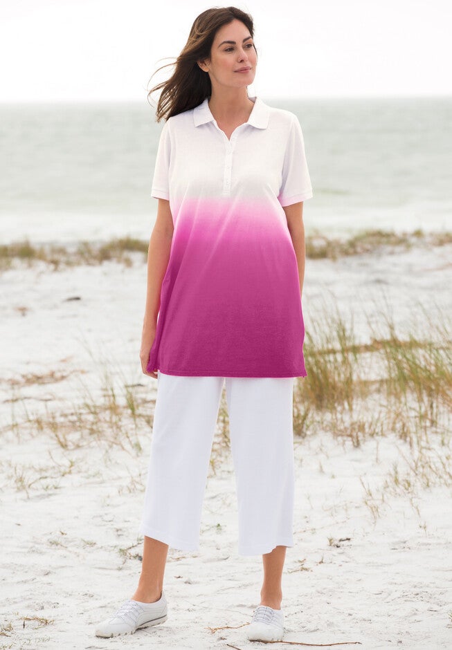 Dip-Dye Polo Tunic, , alternate image number null