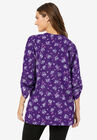 Box-Stitched Split Neck Tunic, , on-hover image number null