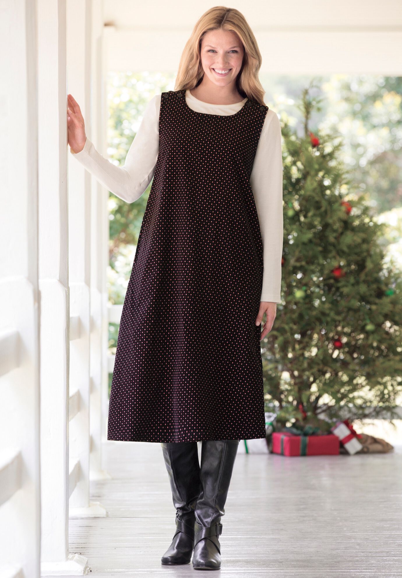 Corduroy sleeveless jumper | Woman Within