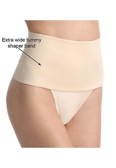 Soft Shaping Wide Band Thong, BEIGE, hi-res image number null