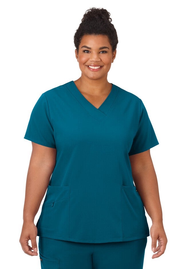 Jockey Scrubs Women's Favorite V-Neck Top, CARIBBEAN, hi-res image number 0