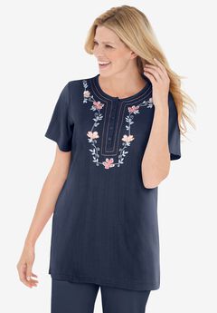 7-Day Embroidered Pointelle Tunic
