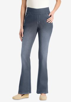 Flex-Fit Pull-On Bootcut Gap-Free Stretch Denim Jeans