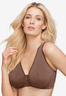 Meryl Cotton Front-Close Wireless Bra, MOCHA NUDE, hi-res image number null
