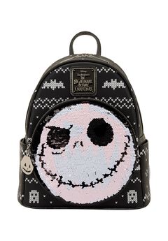 Loungefly x The Nightmare Before Christmas Jack Skellington Reversible Sequins Mini Backpack