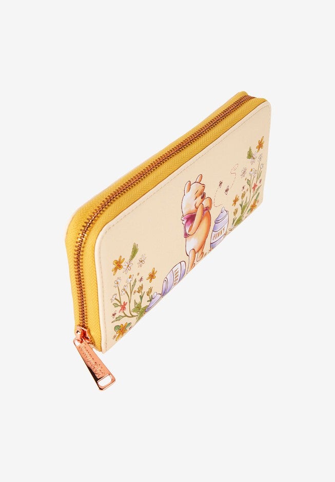 Loungefly x Disney Winnie The Pooh Honey Floral Zip Around Wallet, YELLOW, alternate image number 2