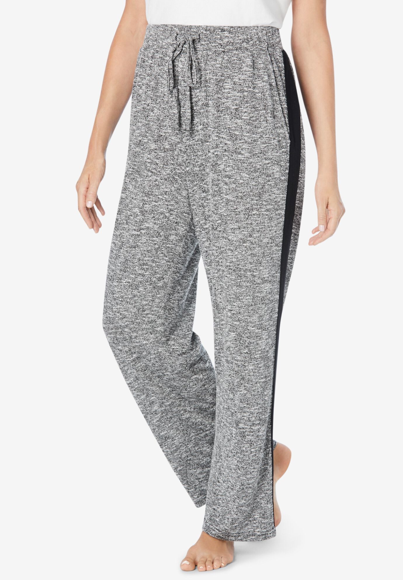 Woman Within Womens Plus Size Ribbed Jogger Pajama Pants 